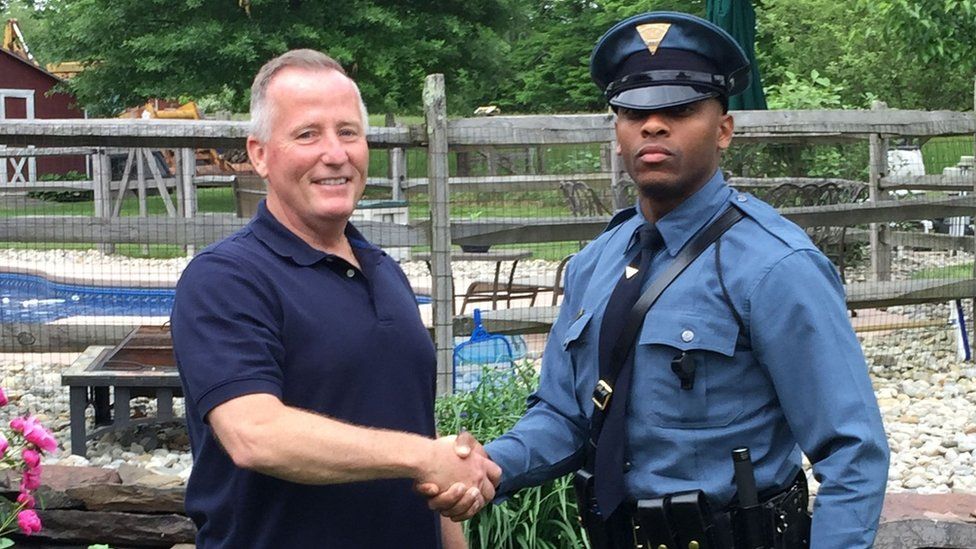 Trooper Michael Patterson and Matthew Bailly