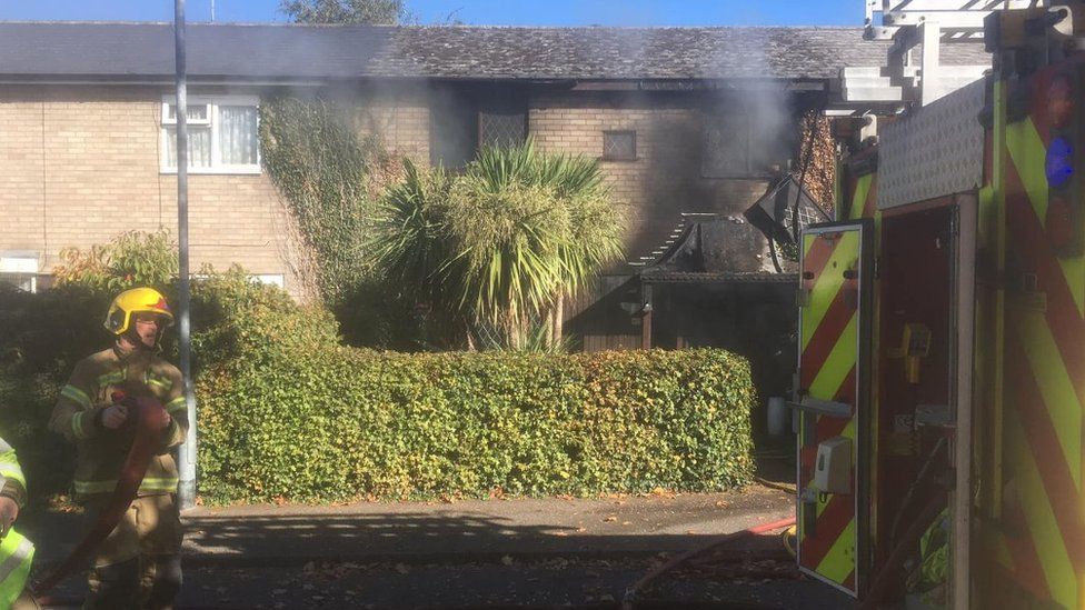 Fire crews tackling house fire in Thetford