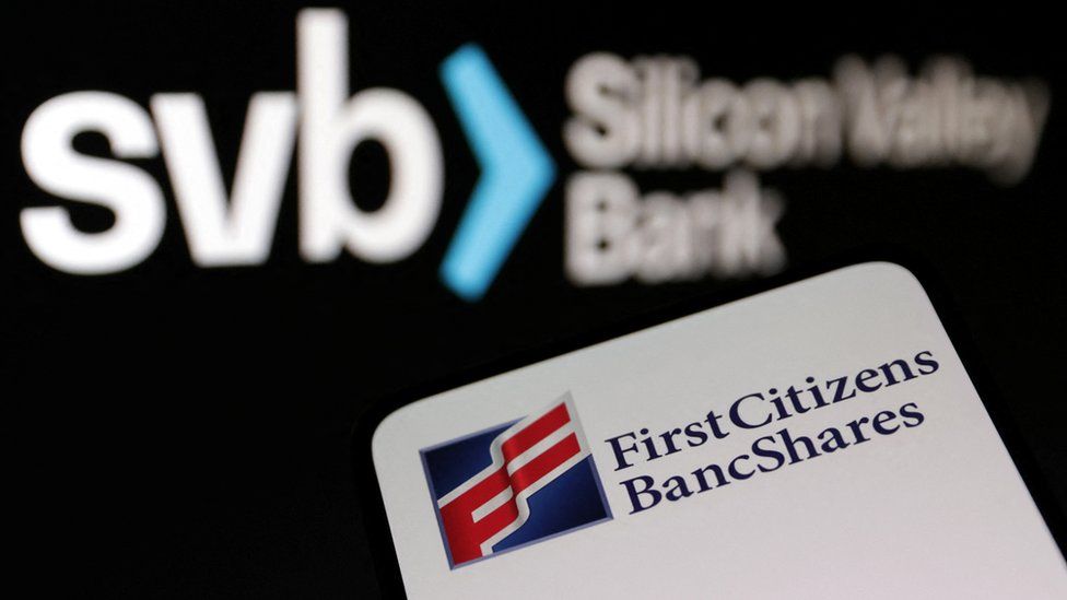 First Citizens BancShares and Silicon Valley Bank logos.