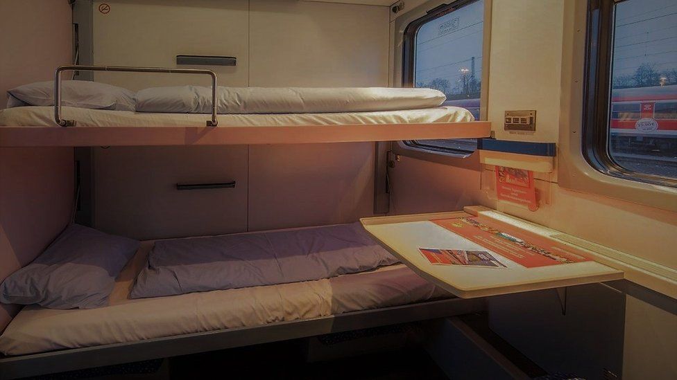 A European Sleeper sleeping compartment