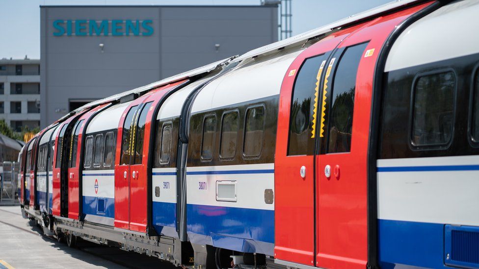 New model Piccadilly line train at Siemens test facility