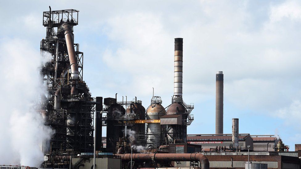 Tata steel works in Port Talbot