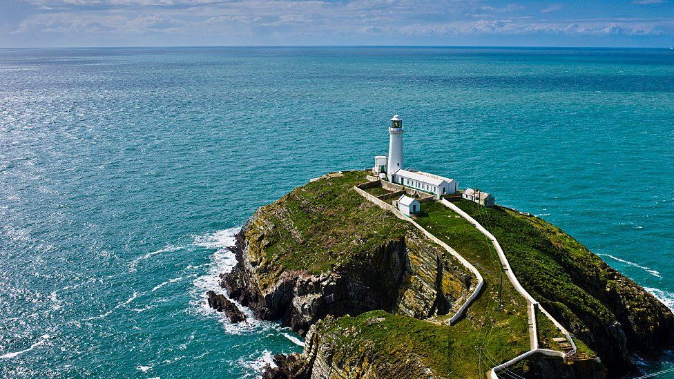 South Stack Lighthouse situated just off Holy Island on the North West coast of Anglesey