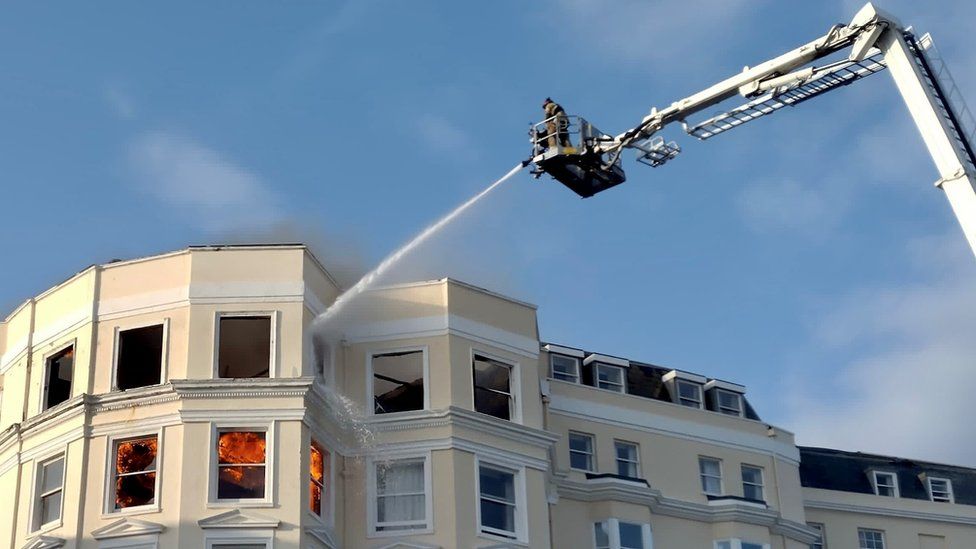 Fire at Albion Hotel