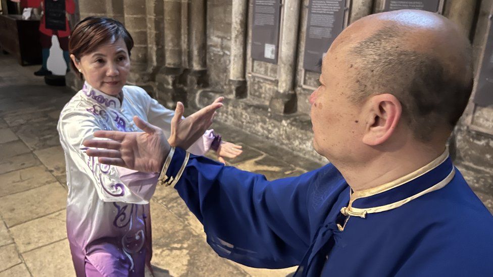 Two Tai Chi masters in action