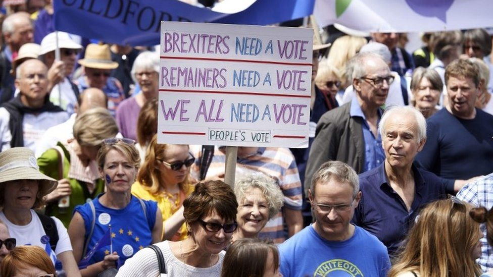 Pro-EU supporters marching in London