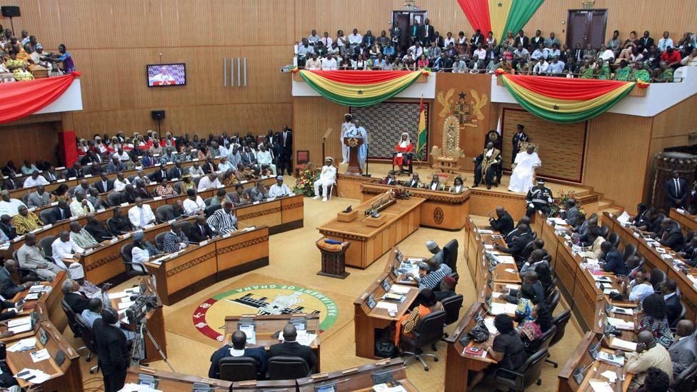 Ghana's parliament during the president's state of the nation speech 25 February 2014