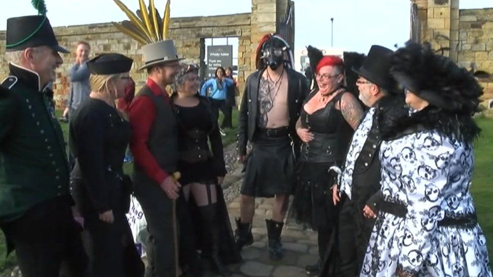 PUNK GOTHIC .Visitors to the annual Goth festival at Whitby