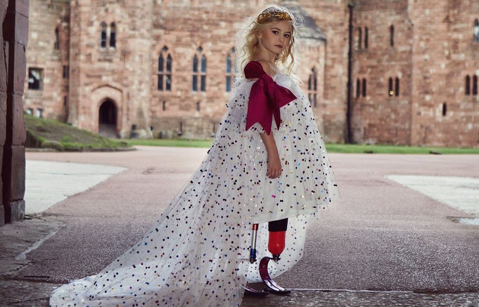 Daisy-May Demetre modelling for Lulu et Gigi at Peckforton Castle