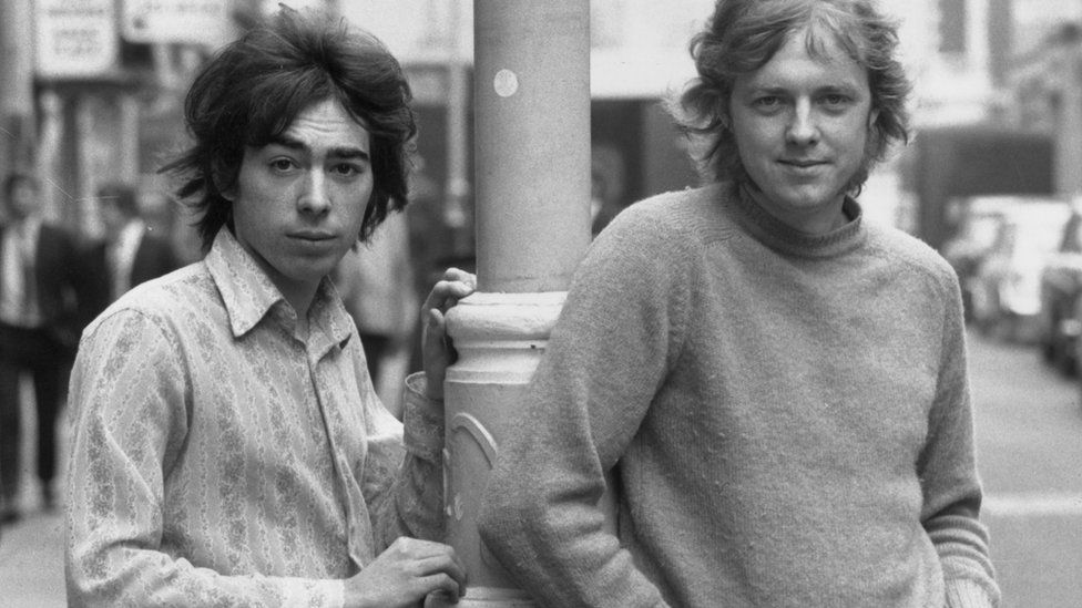 Andrew Lloyd Webber and Tim Rice in 1970
