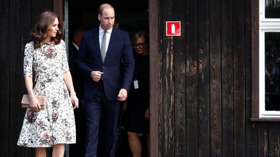 The Duke and Duchess of Cambridge at the museum of former German Nazi concentration camp Stutthof in Sztutowo,
