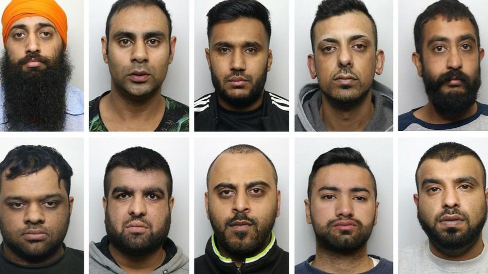 Photos of men convicted in Huddersfield sex gang court case