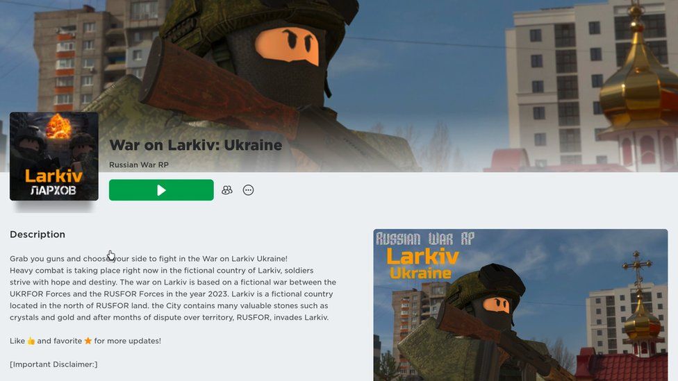 Roblox removes 'meat grinder' Ukraine v Russia game - BBC News