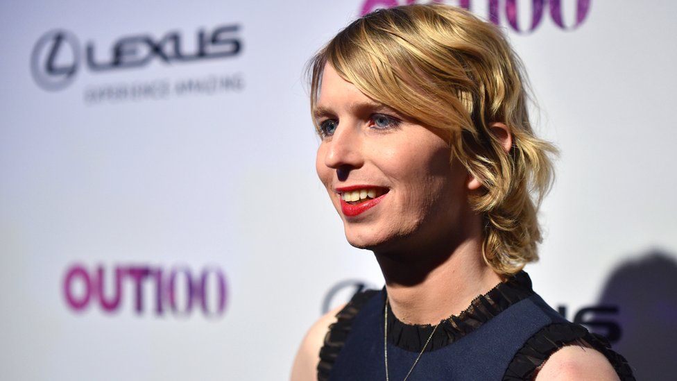 Chelsea Manning poses on red carpet of OUT Magazine event in November