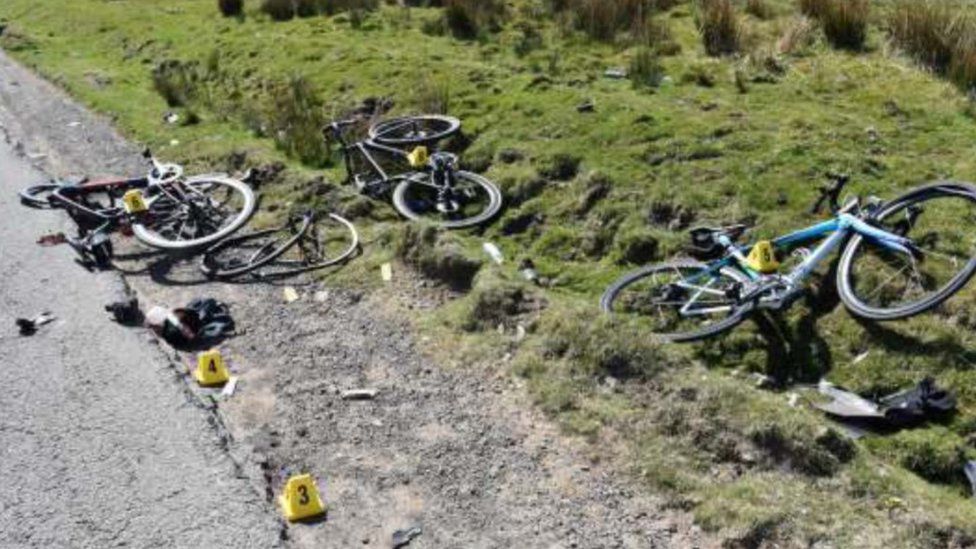Driver jailed for headon crash with cyclists in Bargoed BBC News