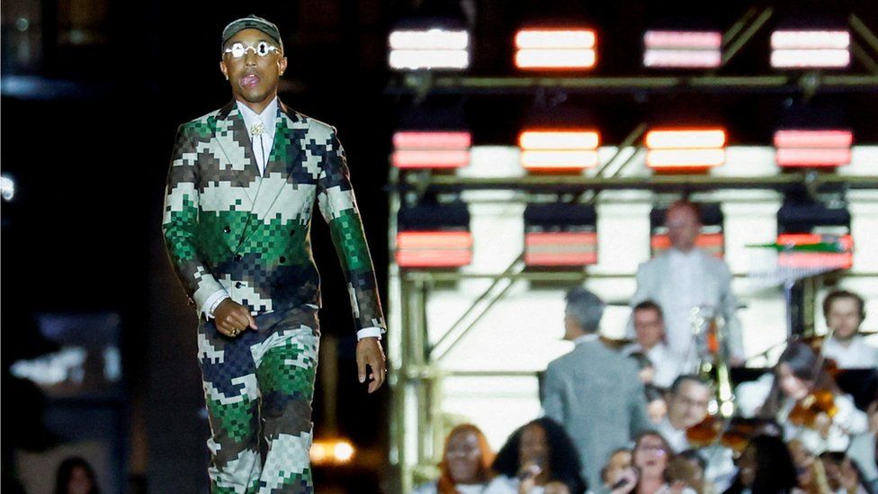 Marcus Rashford attends Pharrell Williams' Louis Vuitton show