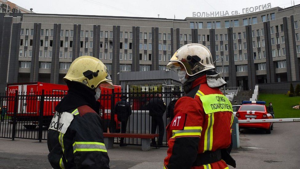 Firefighters at St George Hospital, 12 May 20