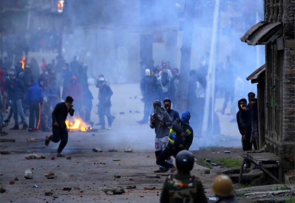 An insurgency in Kashmir