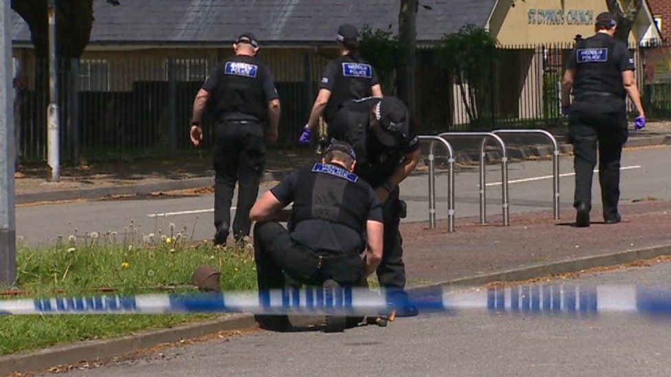 Police searching Llanrumney after a stabbing incident