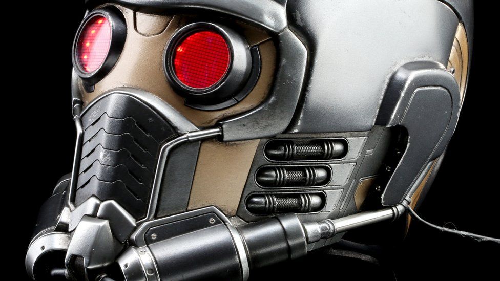 A helmet worn by Chris Pratt in Guardians of the Galaxy
