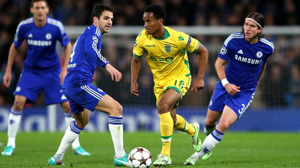 Anthony Carrillo runs with the ball in the Champions League match against Chelsea in December 2014