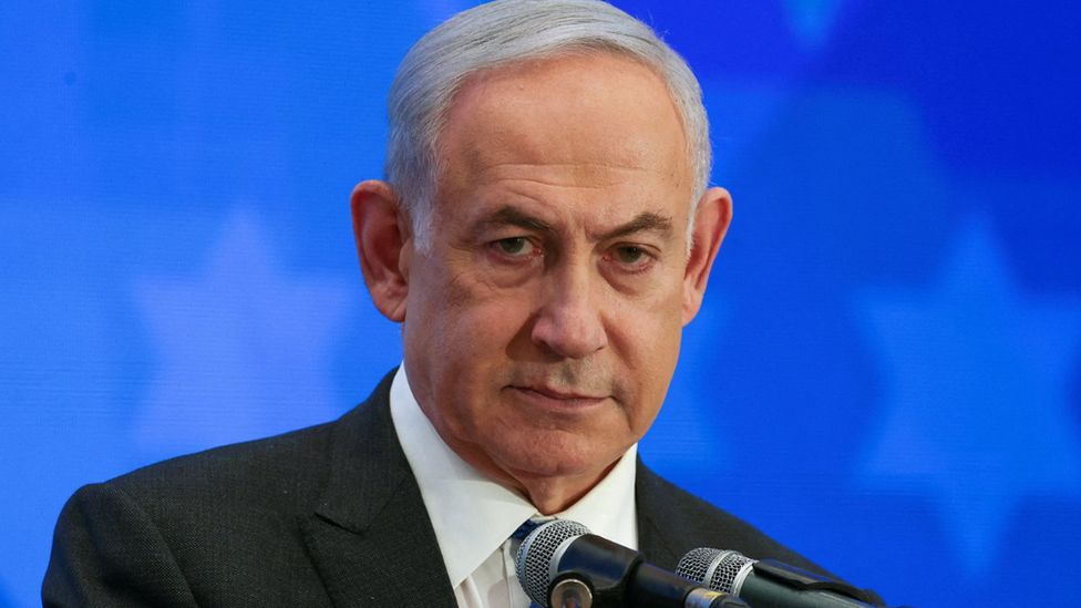 Israeli Prime Minister Benjamin Netanyahu addresses the Conference of Presidents of Major American Jewish Organizations in February 2024
