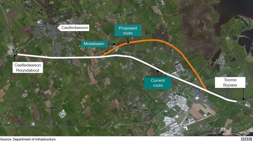 The A6 upgrade will cover a 9 mile stretch from the Toome bypass to Castledawson