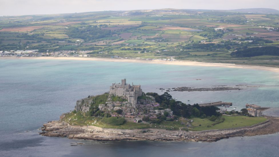 Aerial of St Michael's Mount