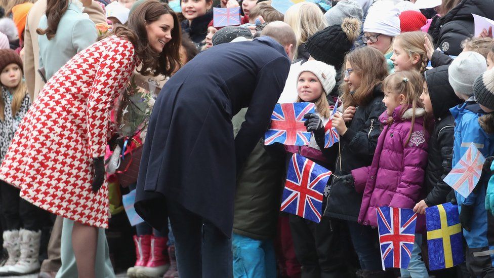 Duke and Duchess of Cambridge meet well-wishers in Stockholm