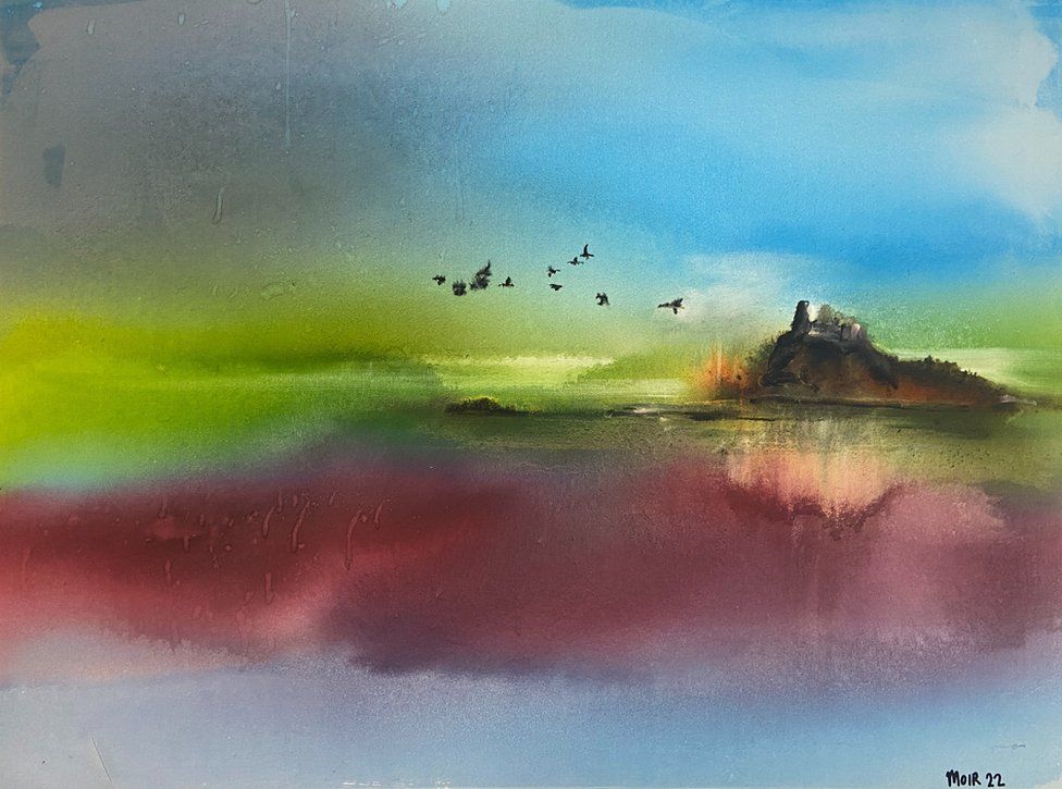 Curlews over Lindisfarne