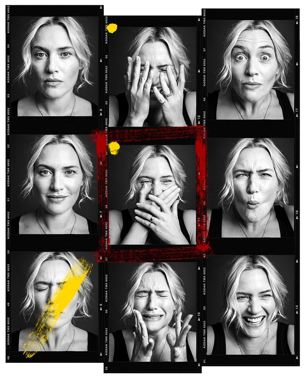 Kate Winslet pulls faces for the camera