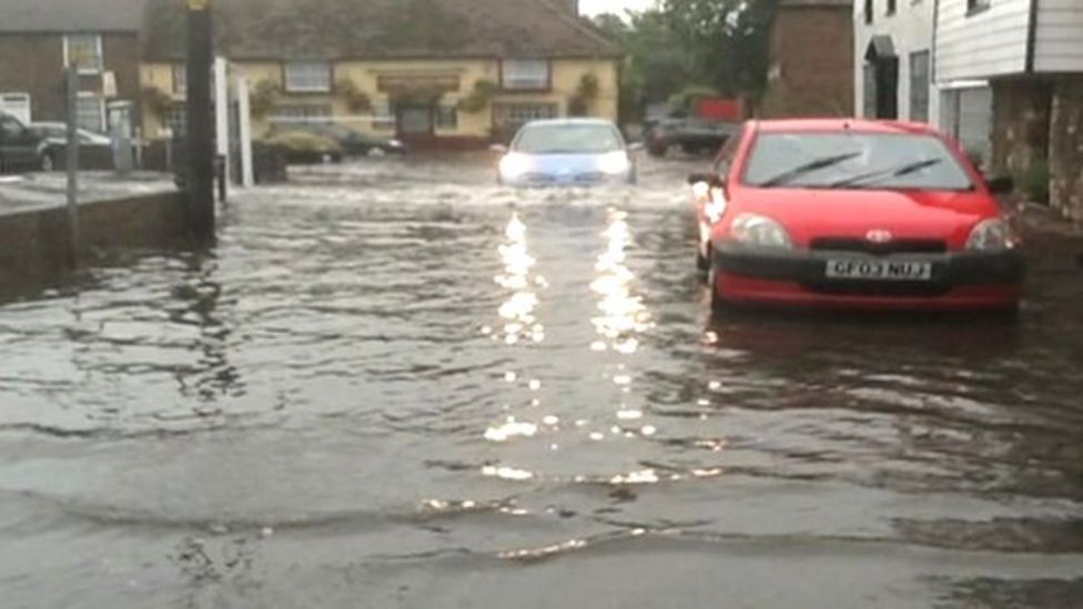 Flooding In Kent And Sussex After Torrential Downpours - BBC News