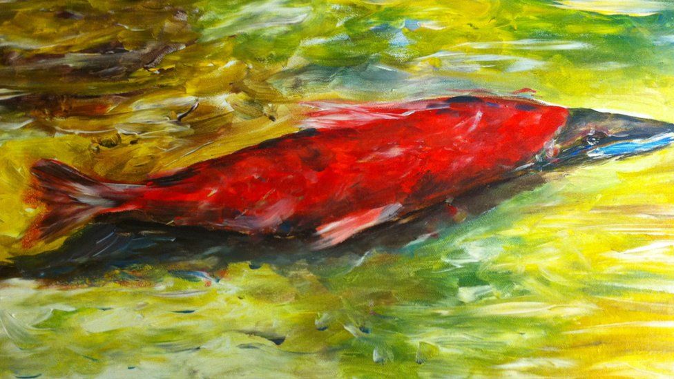Salmon, gan Geraldine Banes