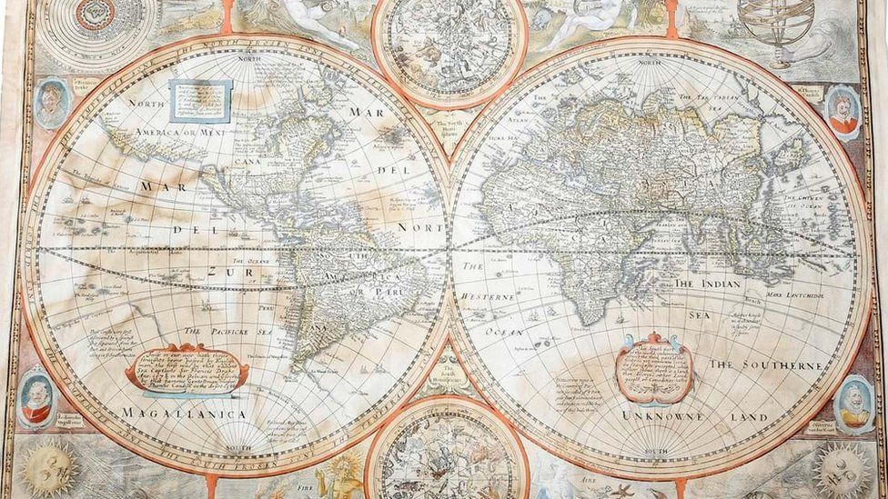John Speed's map of the world