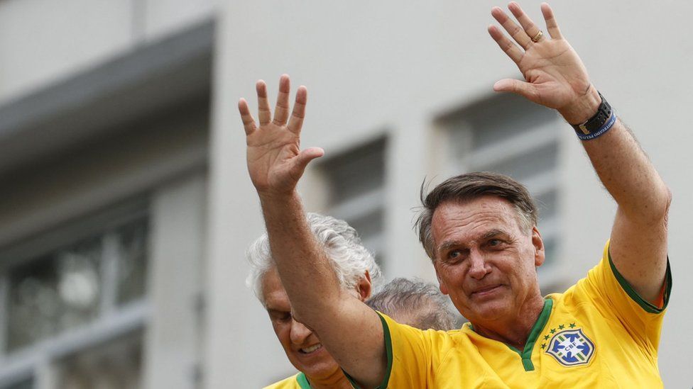 Former Brazilian President Jair Bolsonaro addresses a rally in São Paulo. Photo: 25 February 2024