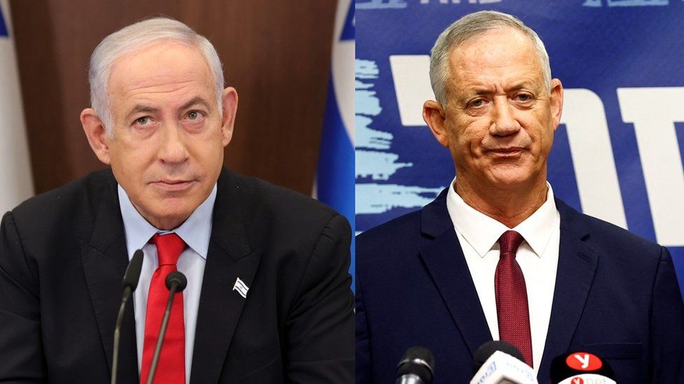 Benjamin Netanyahu and Benny Gantz