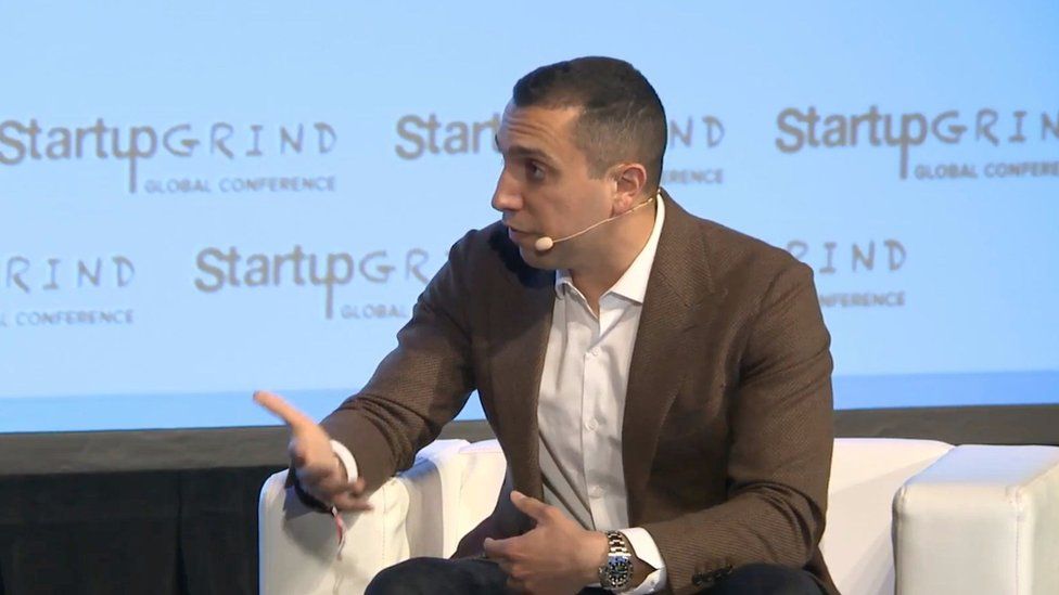 Sean Rad spoke at the Startup Grind Global conference in Redwood City, California