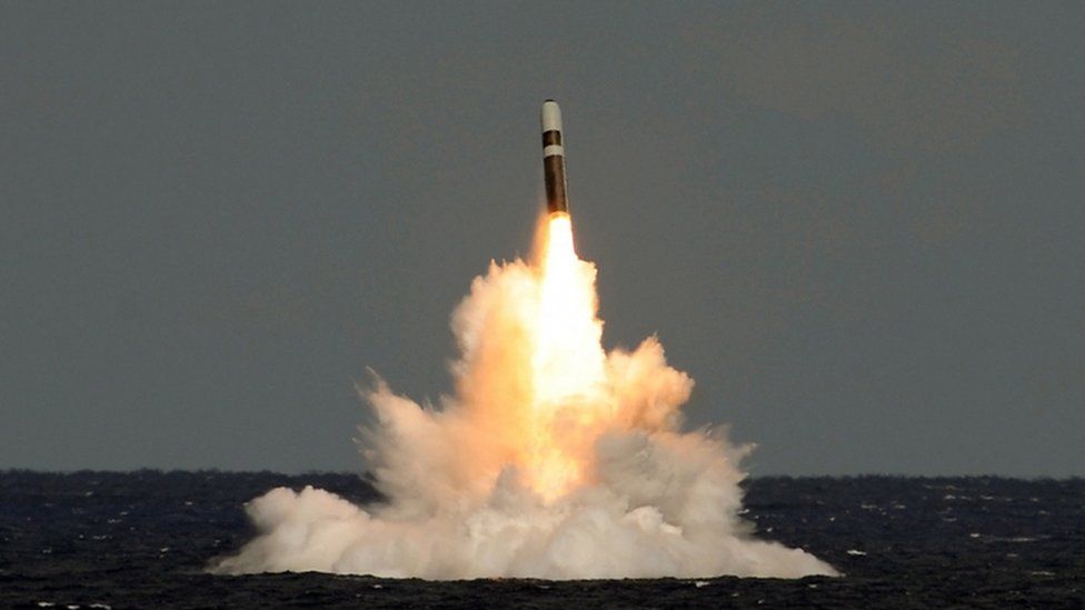 test launch of Trident missile