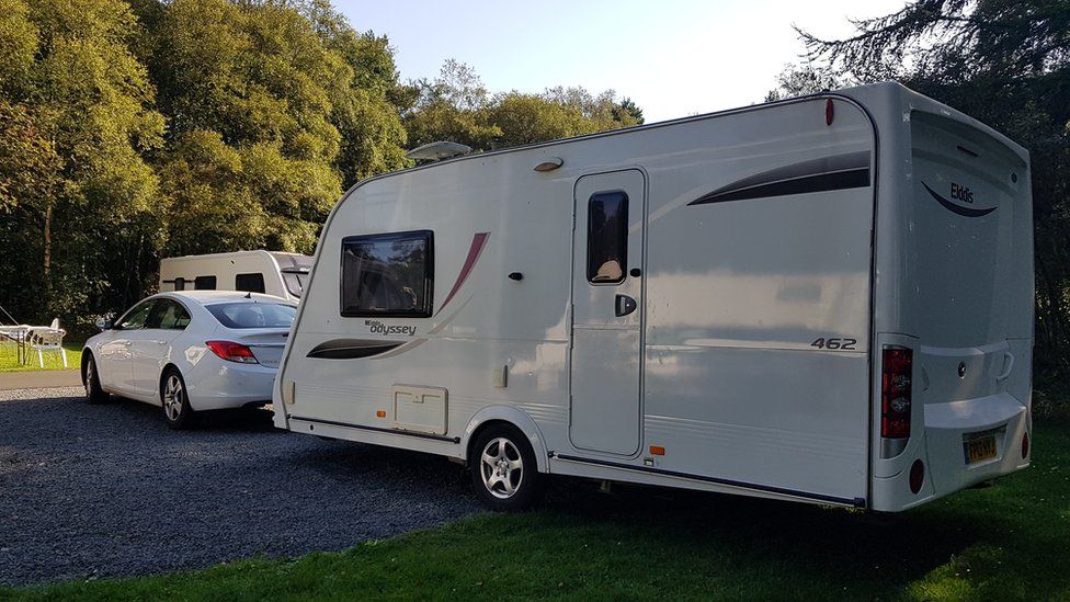 Caravan at site near Whitby