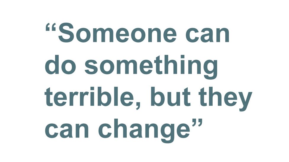 Quotebox; someone can do something terrible, but they can change