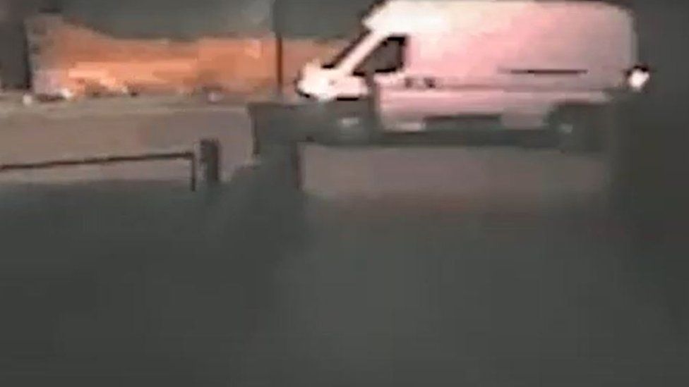 CCTV footage of van seen in area near crash