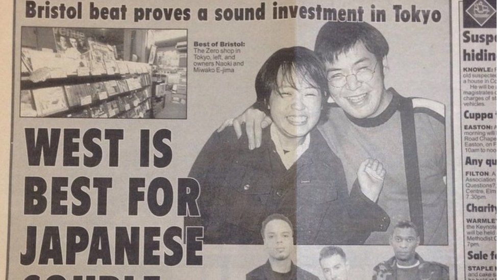 Photograph of a Bristol Post article on Mr Iijima from 1999