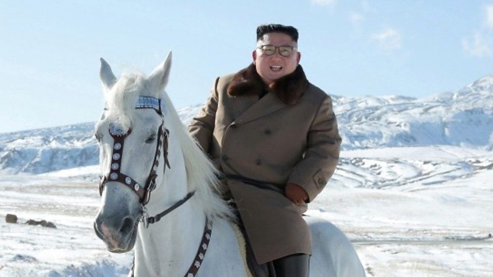 Kim Jong-un on a horse