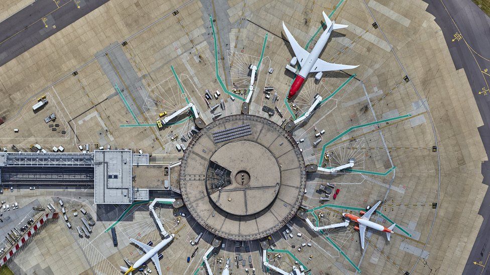 Gatwick Airport from above