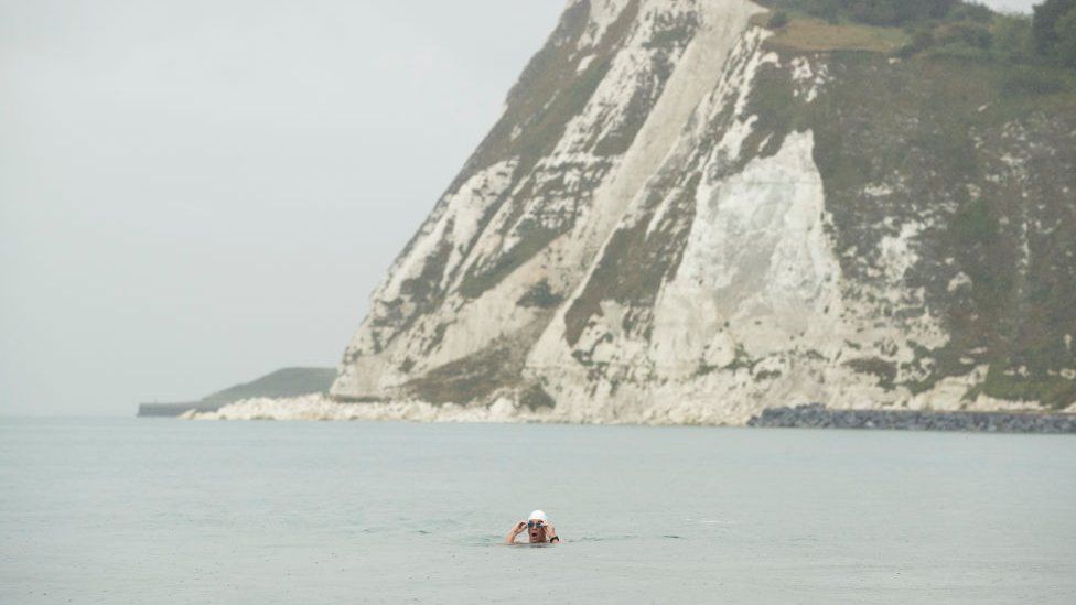 France's Marion Joffle breaks record for swim across English Channel