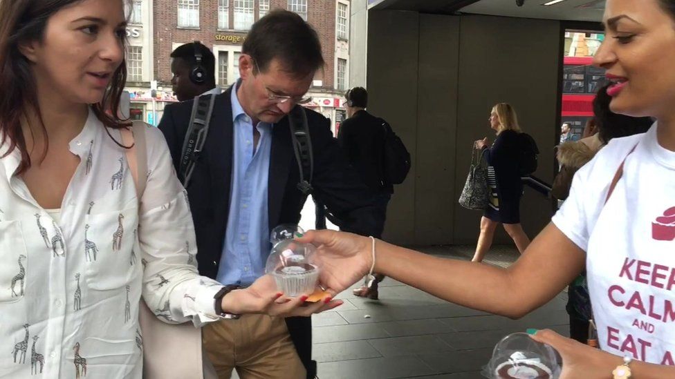 Hare Krishna devotees hand out cupcakes on 50th birthday - BBC News