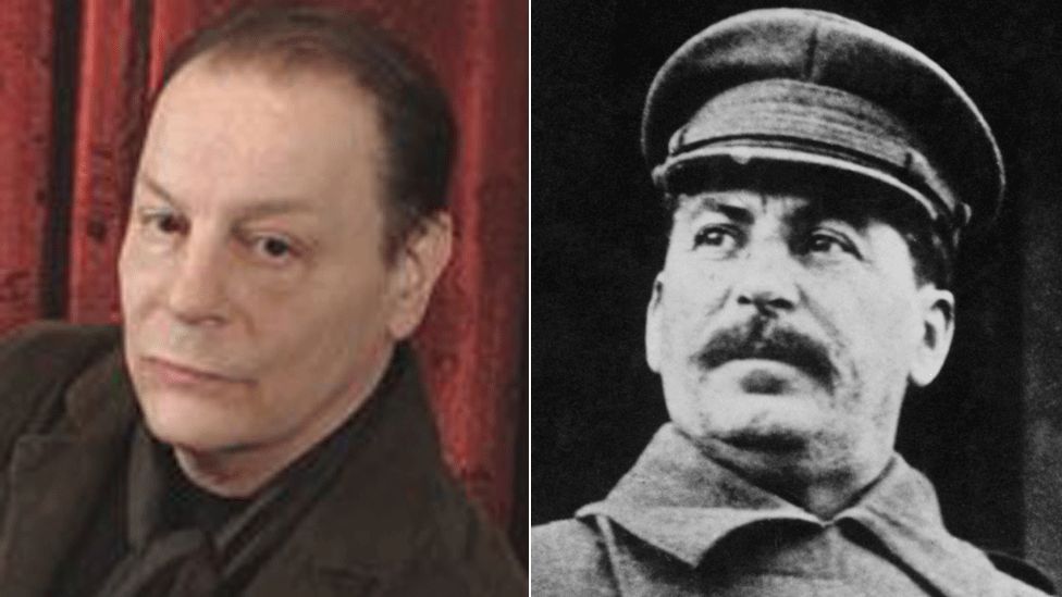 Alexander Burdonsky (L) and file pic of Josef Stalin