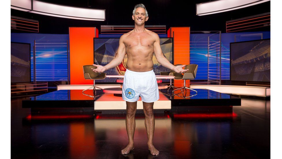 Gary Lineker in his pants on Match of the Day