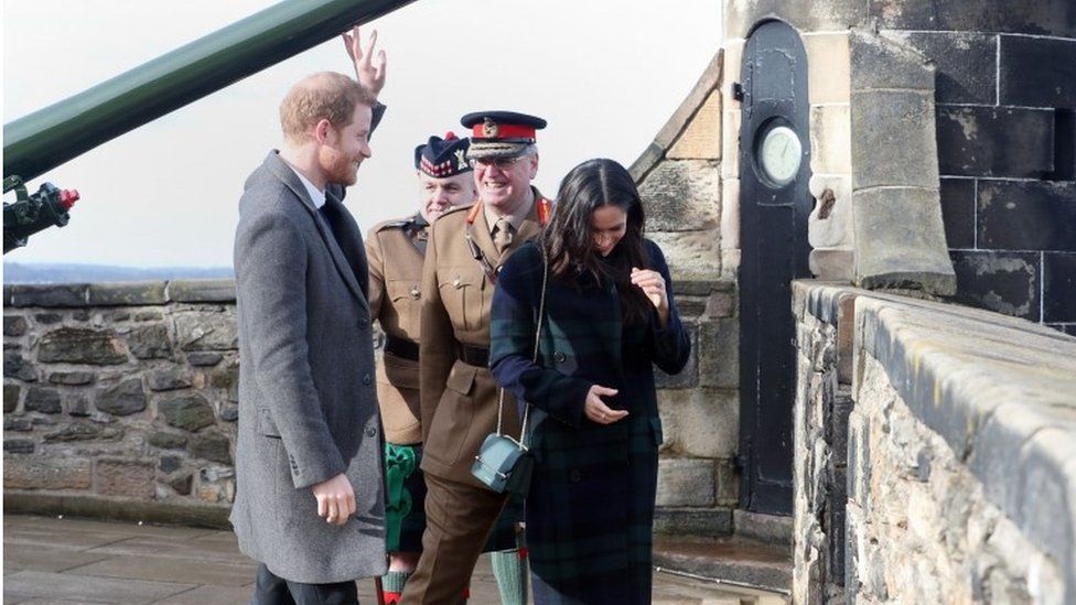 Harry and Meghan before the One O'Clock gun was fired