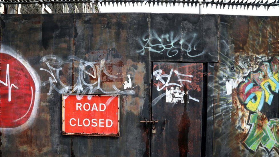 Flax Street barrier, North Belfast